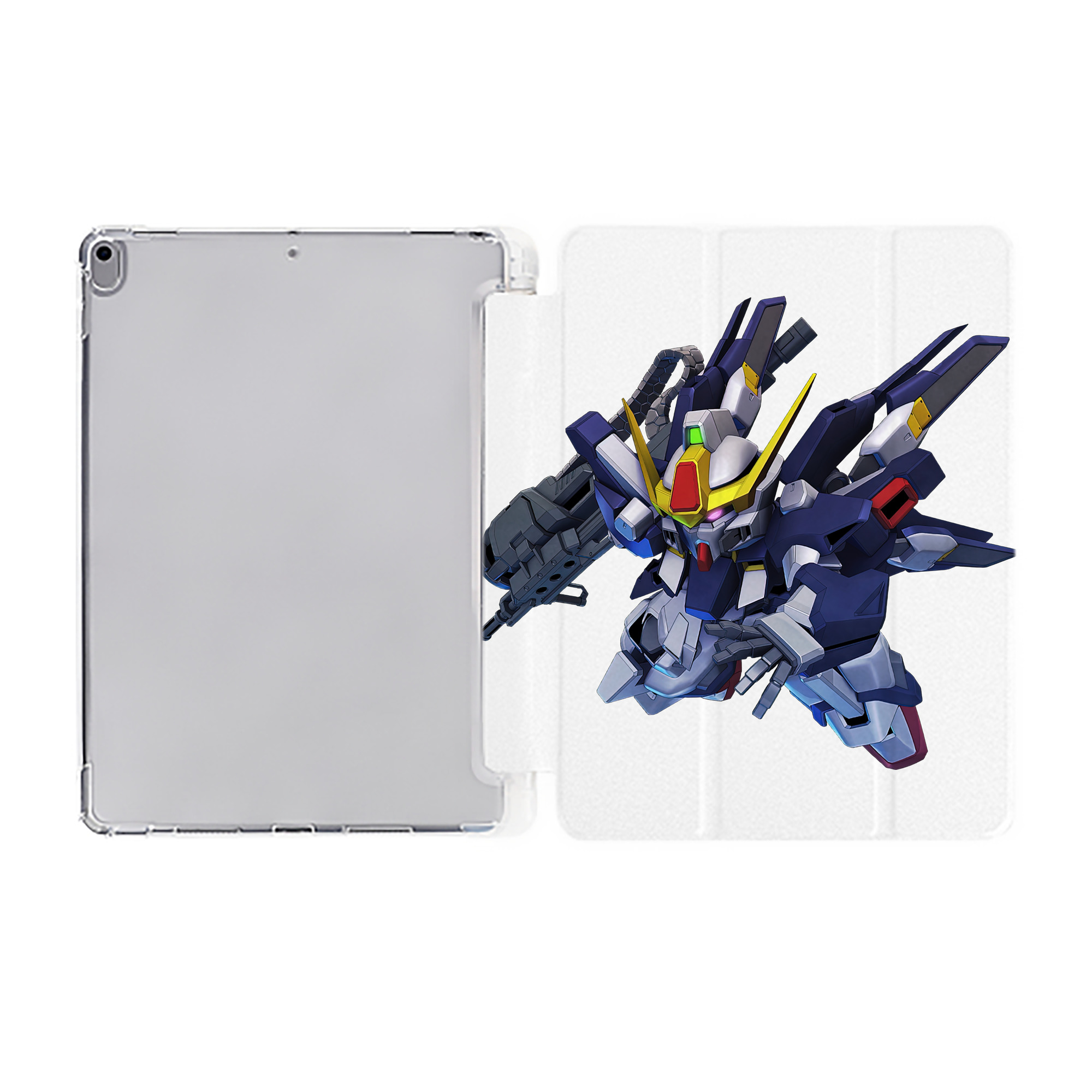 （画像用） 機動戦士ガンダム Mobile Suit Gundam IPad ケース ペン収納付き 三つ折りスタンド PUレザー×シリコン 対応機種9.5/10.5/10.9インチ
